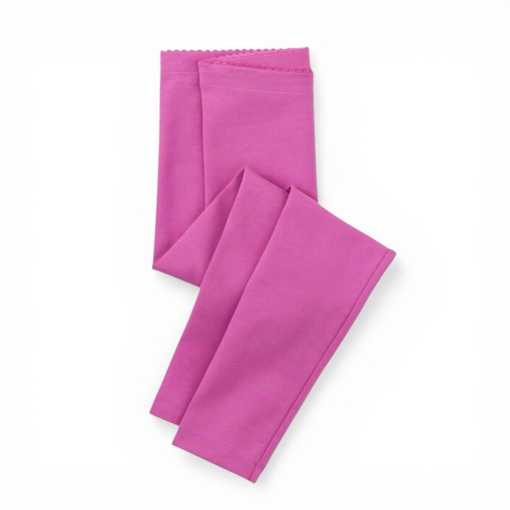 Tea Collection Mulberry Leggings Dark Pink Cotton Stretch Girls NWT Size 3